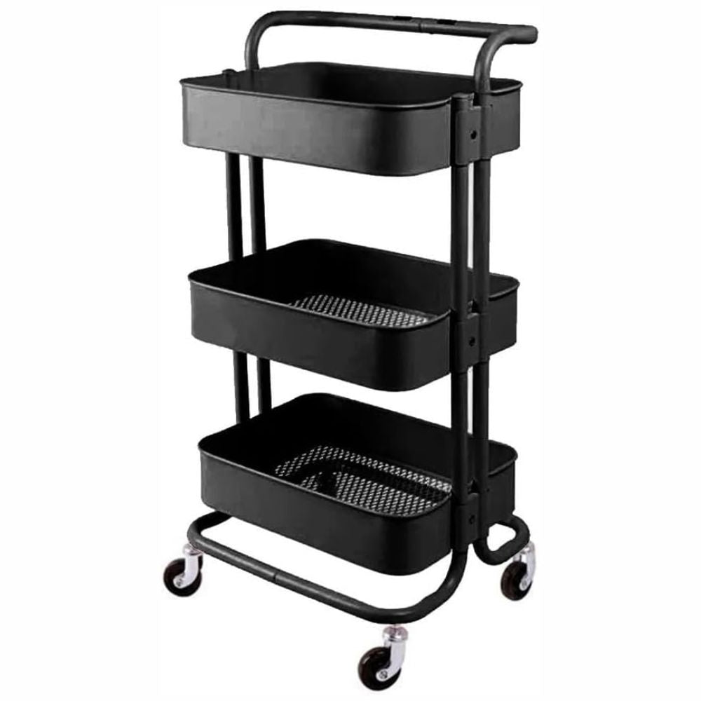 Carrinho Organizador Multiuso 3 Prateleiras Metal Evolux