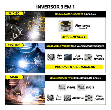 Inversora de Solda IMETS-6140-BV - 140A Sem Gás Bivolt Tork