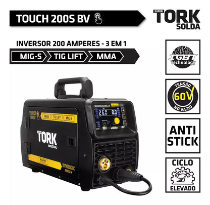 INVERSOR 200 AMPERES (MIG/MMA/TIG) - BV IMETS-11200-BV TORK