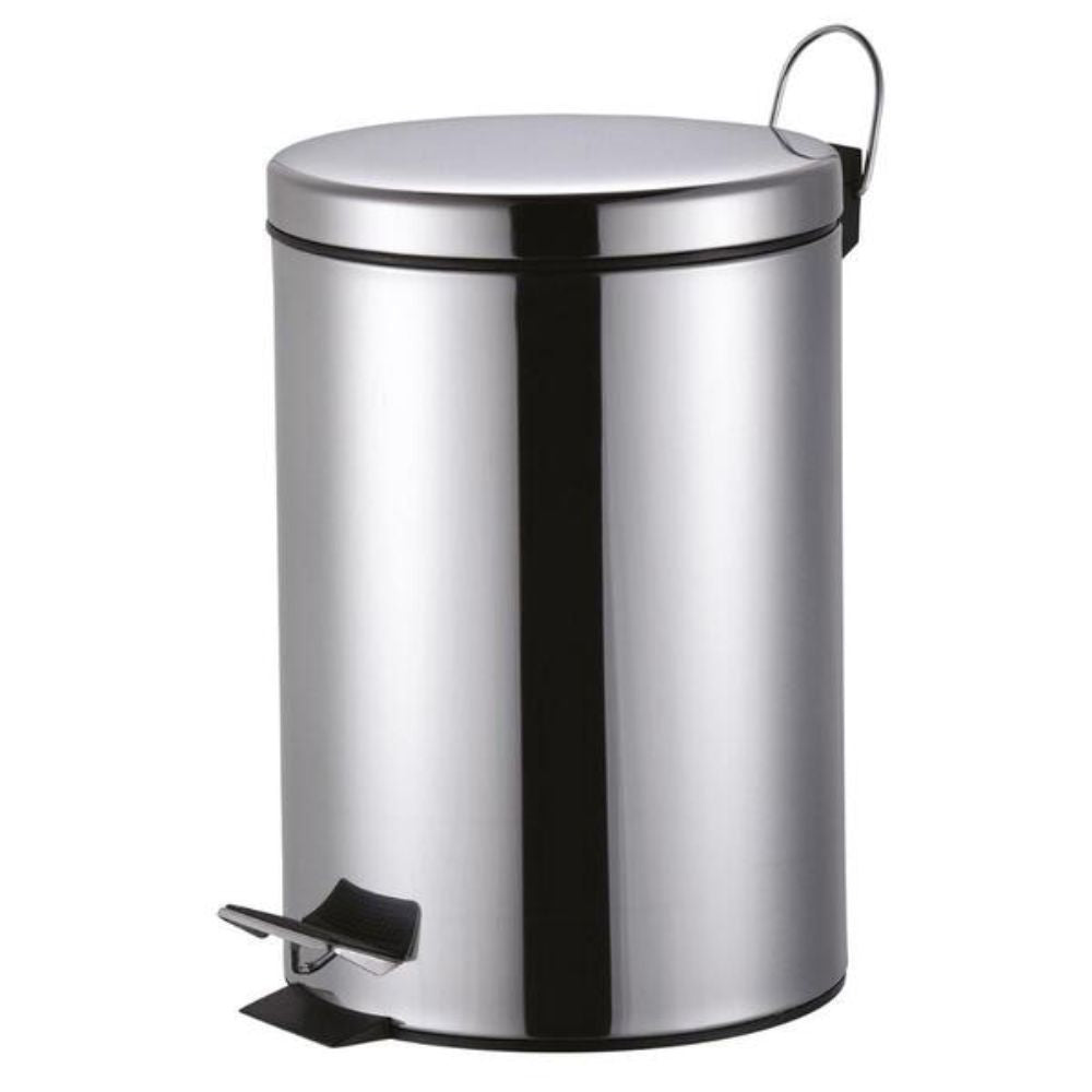 Lixeira Redonda 12 Litros Aço Inox Com Pedal 224731 Kala