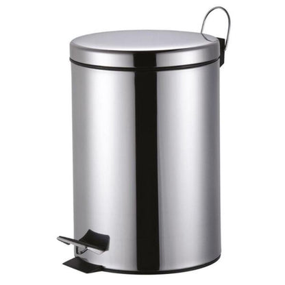 Lixeira Redonda 12 Litros Aço Inox Com Pedal 224731 Kala