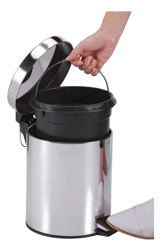 LIXEIRA ACO INOX COM PEDAL 5L KALA 224723