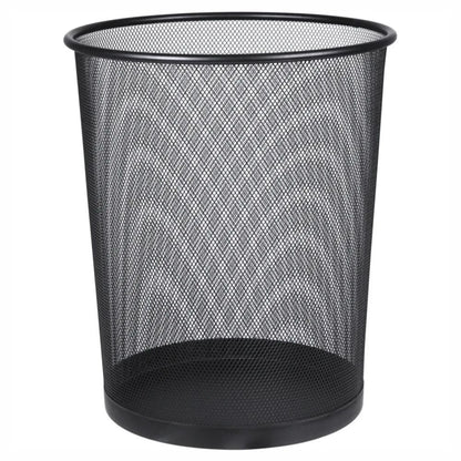 Cesto de Lixo 12,3Litros Redondo Aço Perfurado - Preto Kala