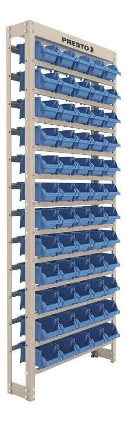 ESTANTE GAVETEIRO ORGANIZADOR C/ 60 GAVETAS N3 AZUL PRESTO