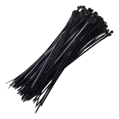 Abraçadeira Nylon Preta 4,8mm x 200mm x 100 Unidades Kala