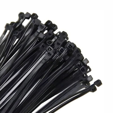 Abraçadeira Nylon Preta 4,8mm x 200mm x 100 Unidades Kala