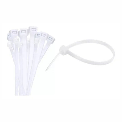 Abraçadeira Nylon Branca 3,6mm x 300mm x 100 Unidades Kala