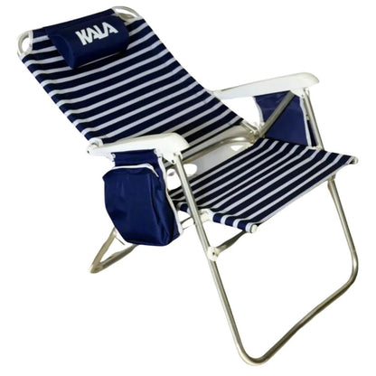 Cadeira 5 Posições Reclinável Bolsa Térmica Camping Praia Kala
