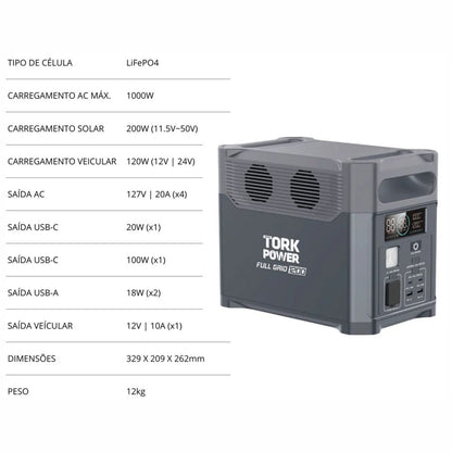 Central De Energia Full Grid 1200w 220v Ps1200w Tork Power