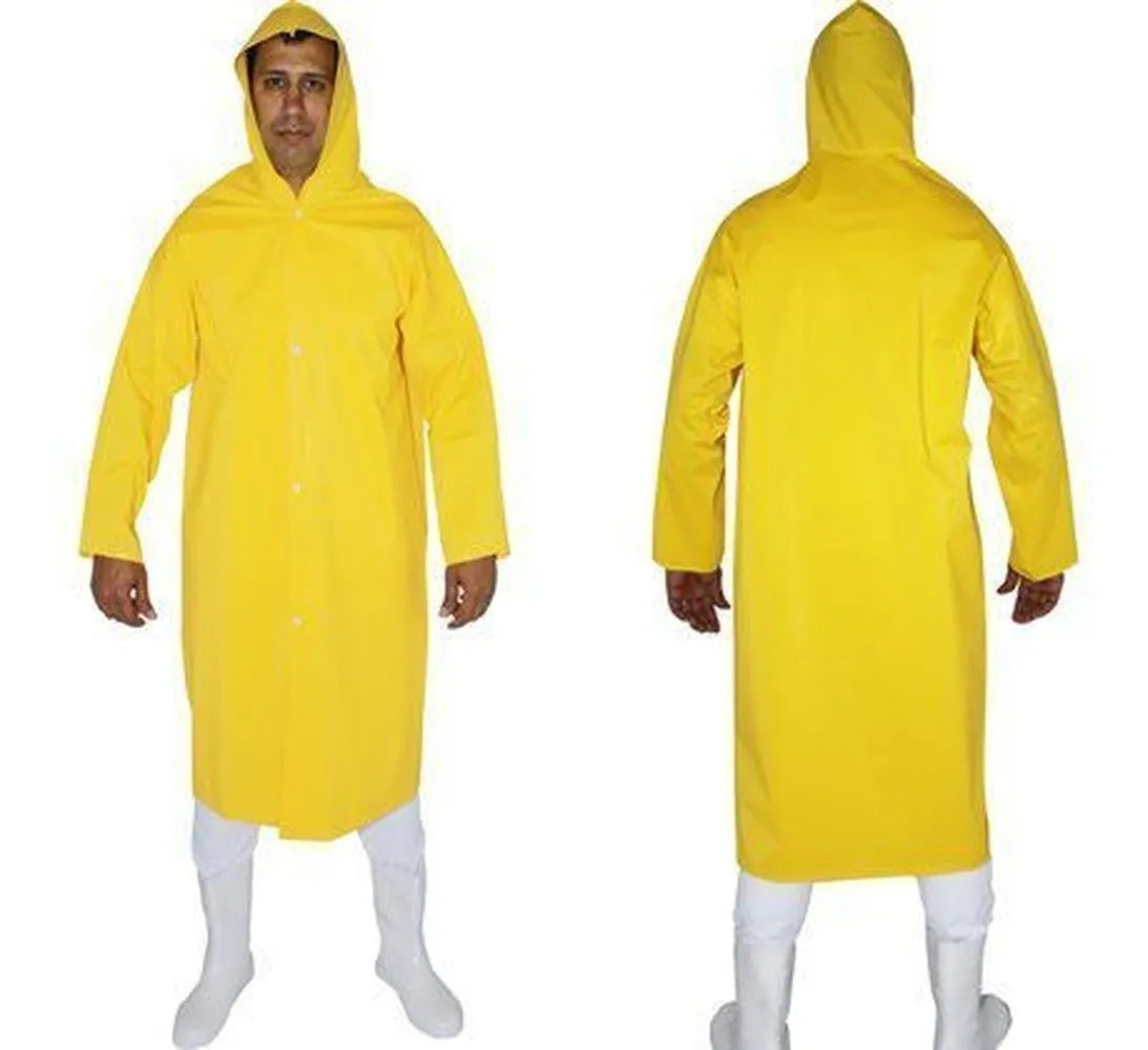 Kit 10 Capa De Chuva Impermeável Pvc Forrado C/capuz Tam. G