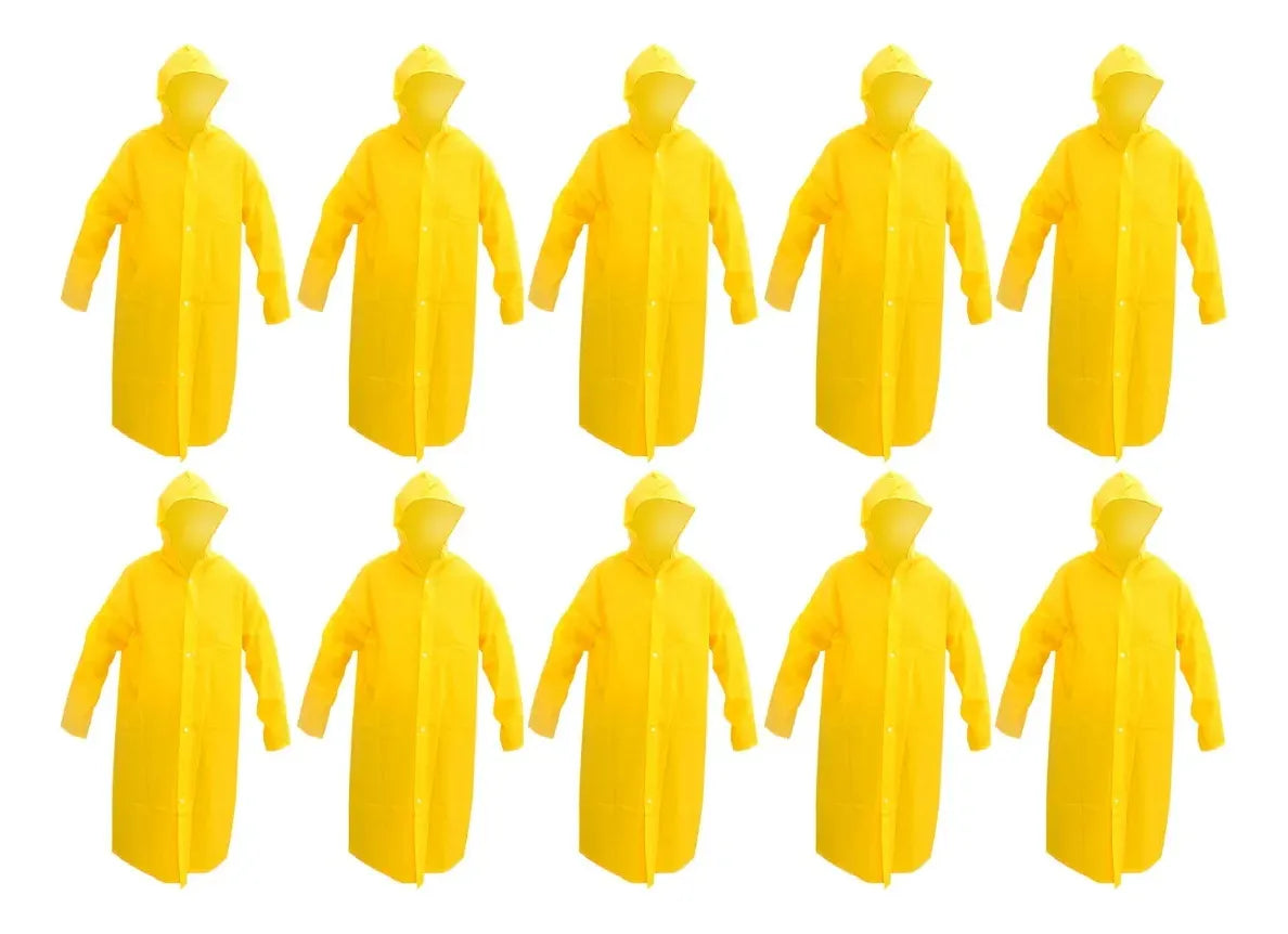 Kit 10 Capa De Chuva Impermeável Pvc Forrado C/capuz Tam EXG