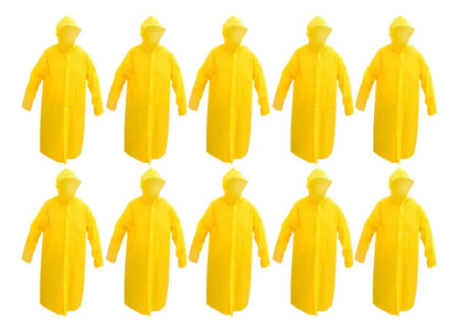Kit 10 Capa De Chuva Impermeável Pvc Forrado C/capuz Tam EXG