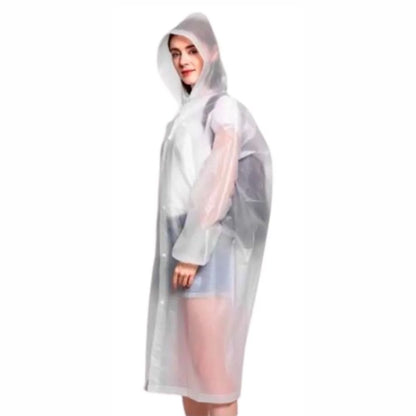 Capa Chuva Transparente Impermeável Pvc Laminado G C/ Capuz