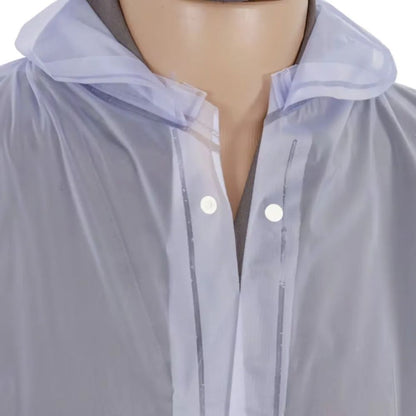 Capa Chuva Transparente Impermeável Pvc Laminado G C/ Capuz