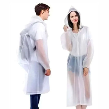 Capa Chuva Transparente Impermeável Pvc Laminado G C/ Capuz