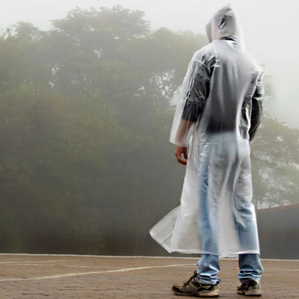 Capa Chuva Transparente Impermeável Pvc Laminado EXG