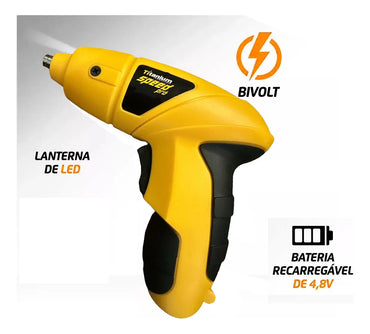 Parafusadeira Elétrica Titanium Speed Pró Bivolt C/ 11 Bits