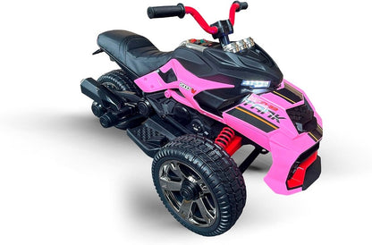Quadriciclo Elétrico Infantil Tank 12V Rosa 10651 Bang Toys