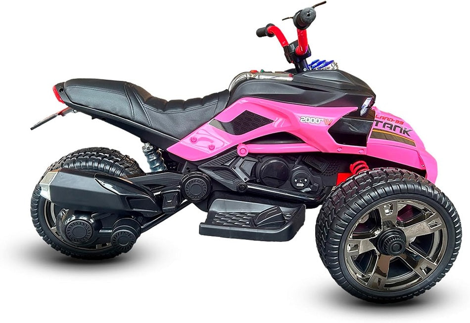 Quadriciclo Elétrico Infantil Tank 12V Rosa 10651 Bang Toys