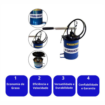 Bomba De Graxa 7kg Modelo 209 Com Disco Raspador Yamaguchi