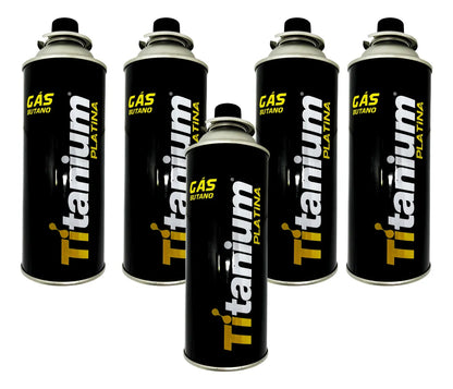 Kit 5 Latas Refis Gás Butano Maçarico Fogareiro Titanium