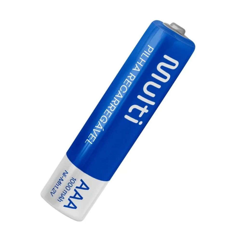 Pilhas Recarregáveis AAA 1000Mah com 4 Unidades Multi CB050