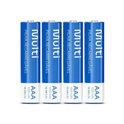 Pilhas Recarregáveis AAA 1000Mah com 4 Unidades Multi CB050