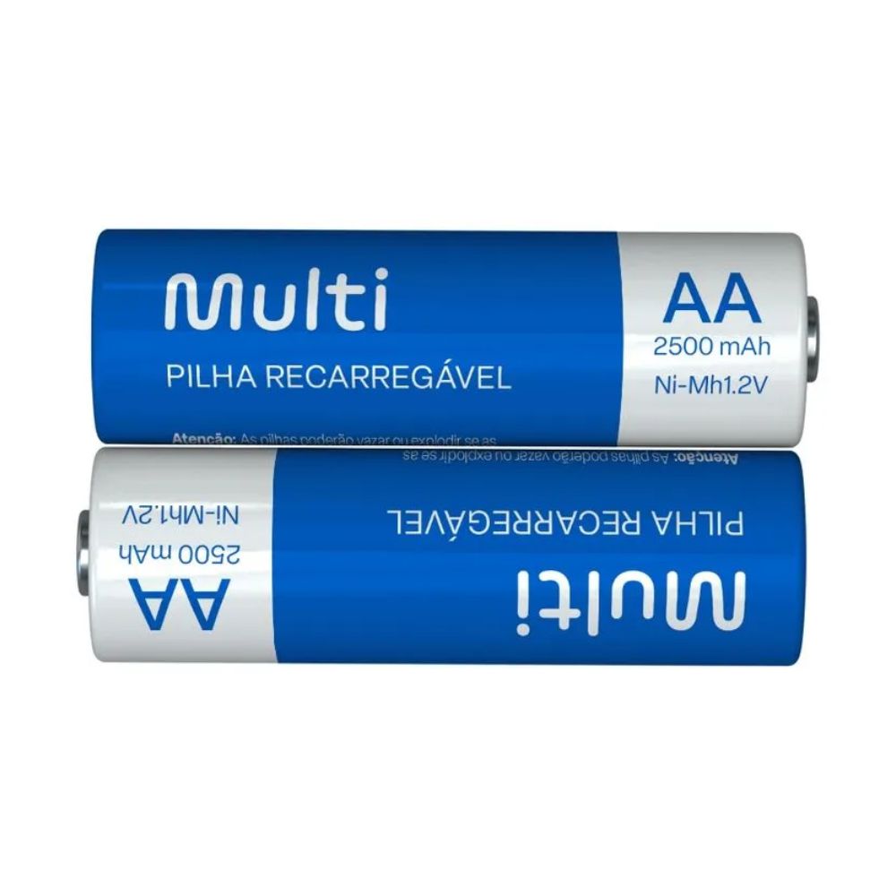Pilhas Recarregáveis AA 2500Mah Com 2 Unidades CB053
