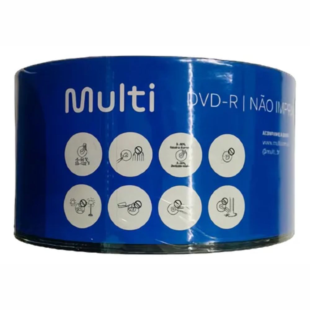DVD-R Mídia Virgem DV061 Multi 50 Unidades 16x 4.7gb
