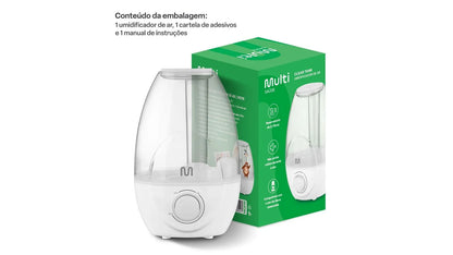 UMIDIFICADOR MULTILASER CLEAR TANK 2 1L HC210 MULTI