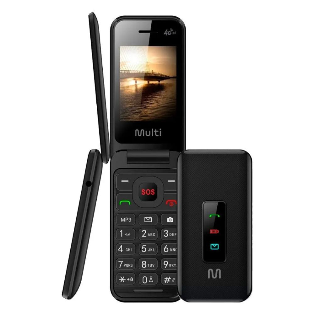 Celular Flip Vita 4G Dual Chip MP3 Preto Multi P9227