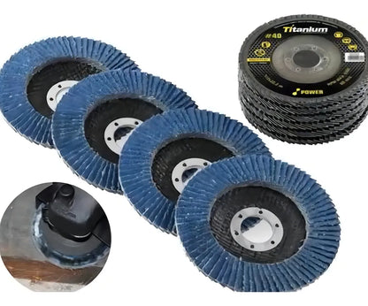 Kit com 20 Discos Flap 4 1/2x7/8 60 Graos - Titanium