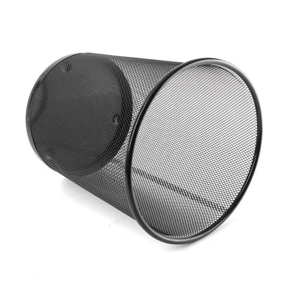 Cesto de Lixo 12,3Litros Redondo Aço Perfurado - Preto Kala