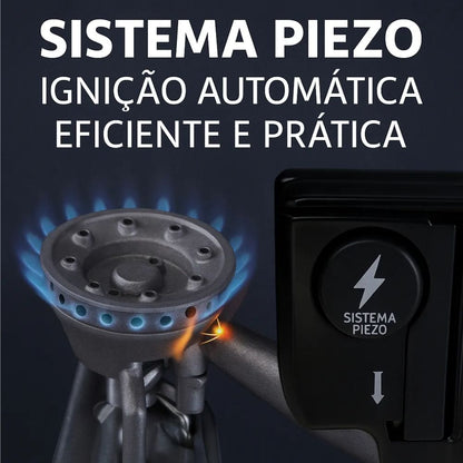 Fogareiro Gás Kala Araguaia Camping Maleta Cartucho Botijão