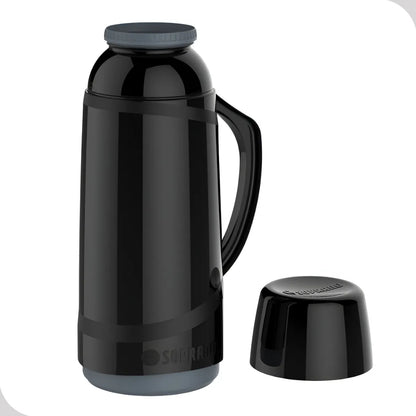 GARRAFA TERMICA CRISTAL 1L PRETA SOPRANO