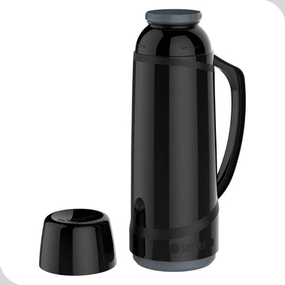 GARRAFA TERMICA CRISTAL 1L PRETA SOPRANO