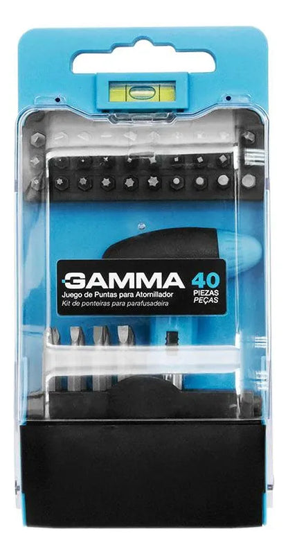 Jogo De Bits Para Parafusadeira Gamma G19525 C/ 40 Peças