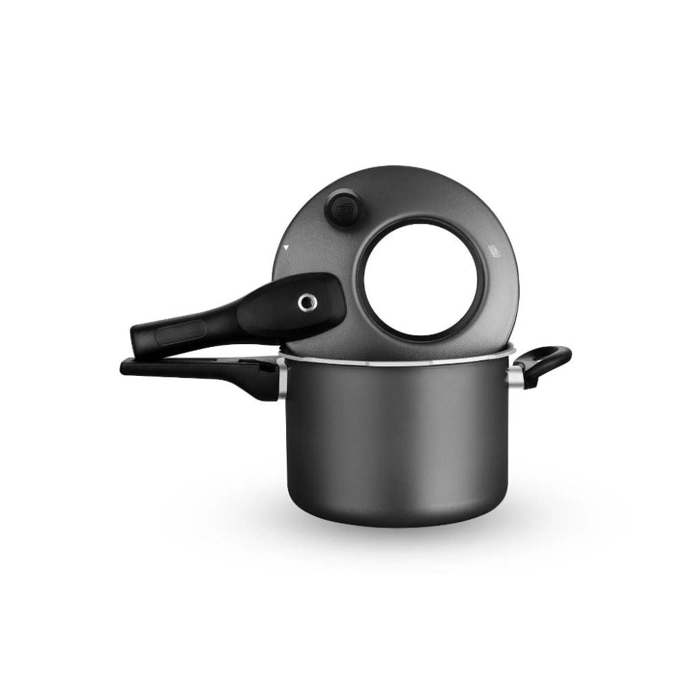 Panela de Pressão Visor Antiaderente 4,5l Grafite MTA