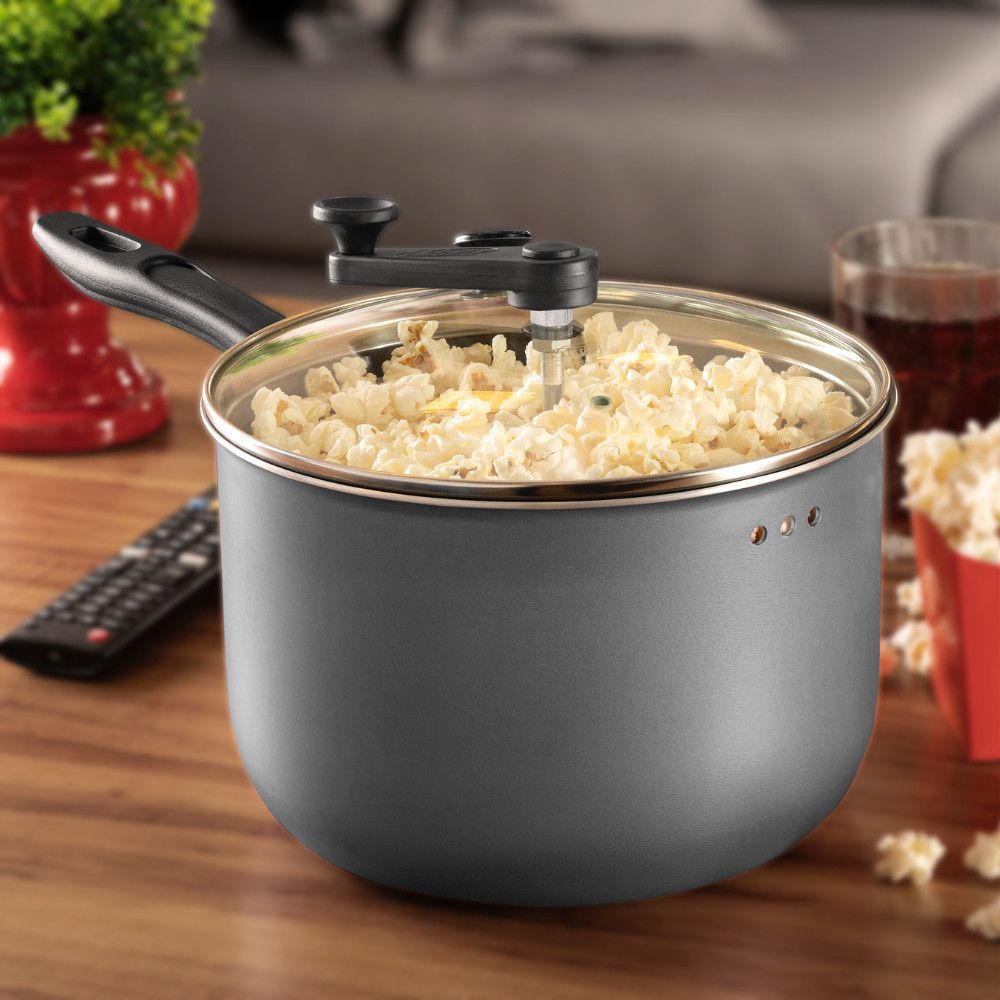 Pipoqueira MTA Antiaderente SuperFlon Ultra 22cm 4,8L Grafite