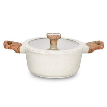 Jogo de Panelas MTA Titanium 5 Peças Alumínio Injetado Bege