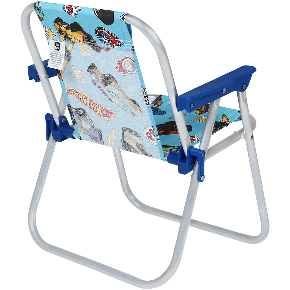 Cadeira Infantil Praia Piscina Alumínio Dobrável Hot Wheels
