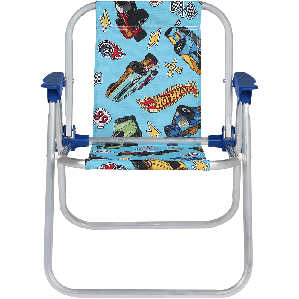 Cadeira Infantil Praia Piscina Alumínio Dobrável Hot Wheels