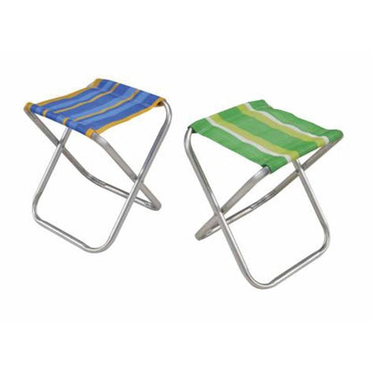 Banqueta Dobrável em Alumínio Camping Cores Sortidas Bel