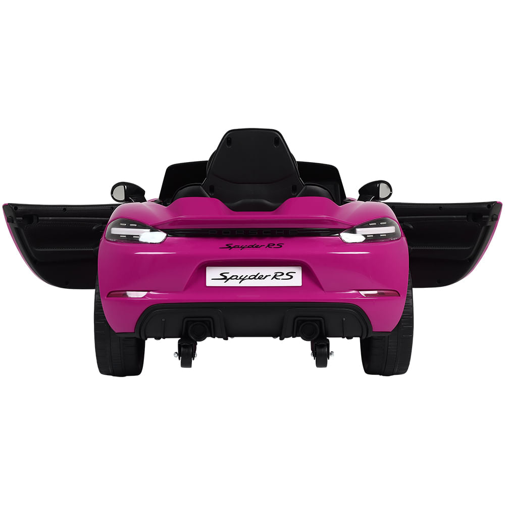 Carro Elétrico Infantil Porsche Spyder 718 RS 12V Rosa Bel