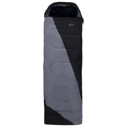 Saco de Dormir Casal Max 2 em 1 Camping Preto e Cinza Bel