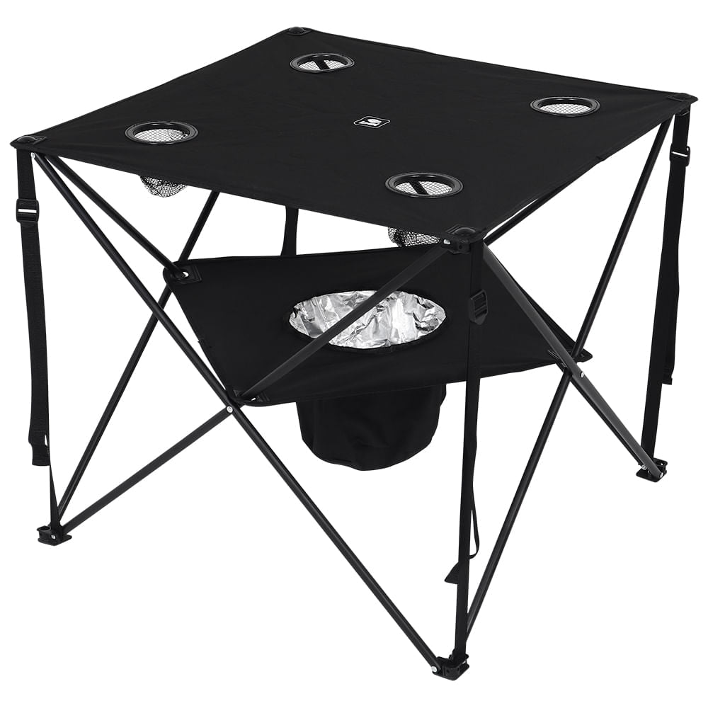 Mesa Dobrável Ultra Light Preta Porta Copos e Coller Bel