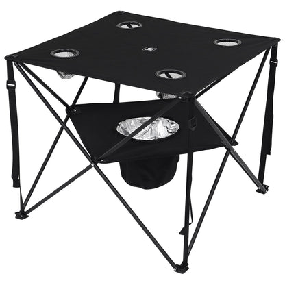 Mesa Dobrável Ultra Light Preta Porta Copos e Coller Bel