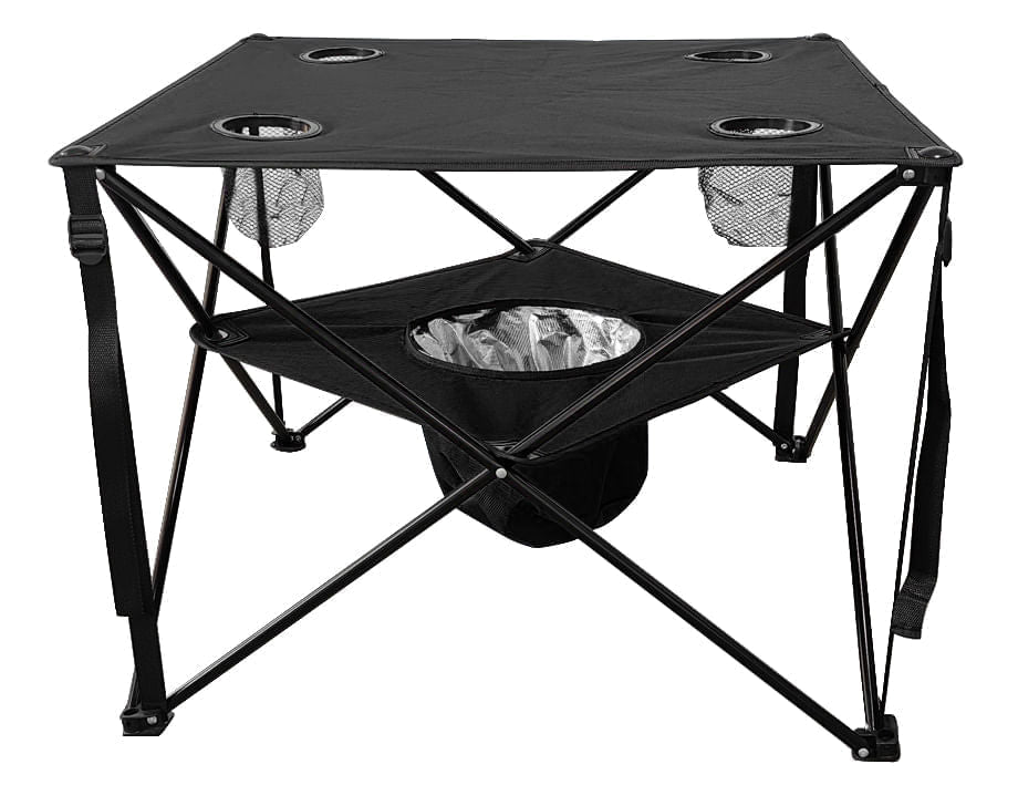 Mesa Dobrável Ultra Light Preta Porta Copos e Coller Bel