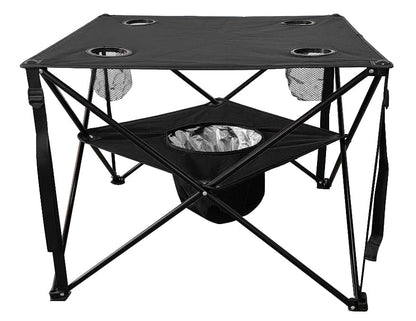 Mesa Dobrável Ultra Light Preta Porta Copos e Coller Bel