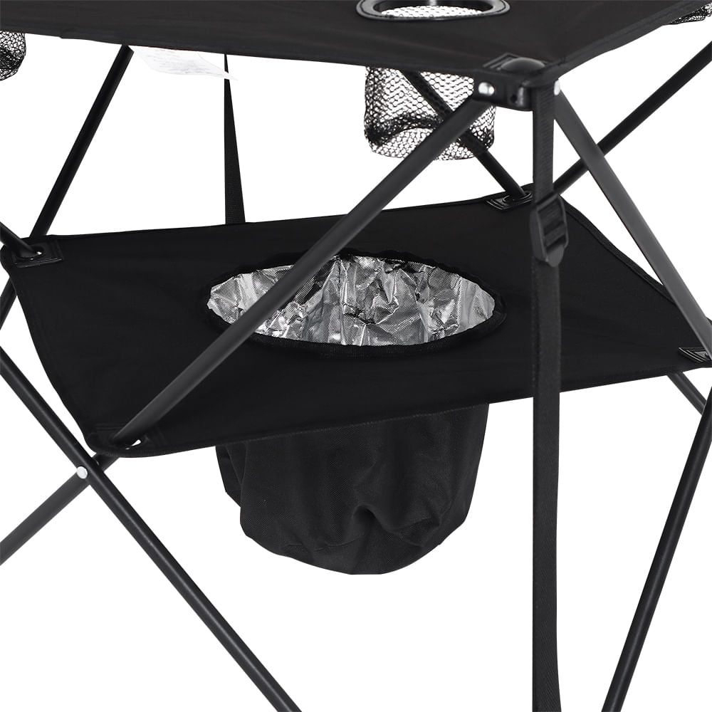 Mesa Dobrável Ultra Light Preta Porta Copos e Coller Bel